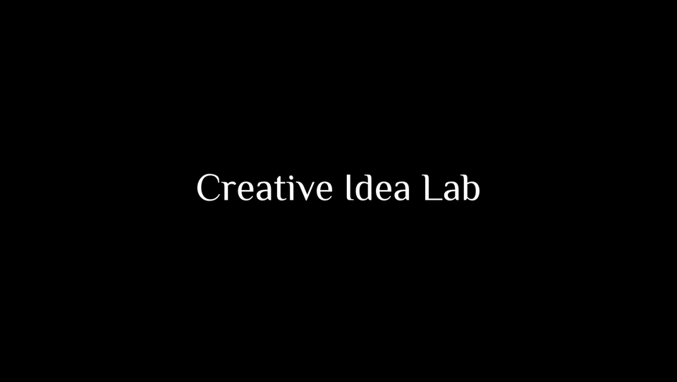 A banner image with the written text "Creative Idea Lab" in white on black background